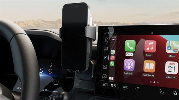a phone holder to stay connected (with or without induction charging)