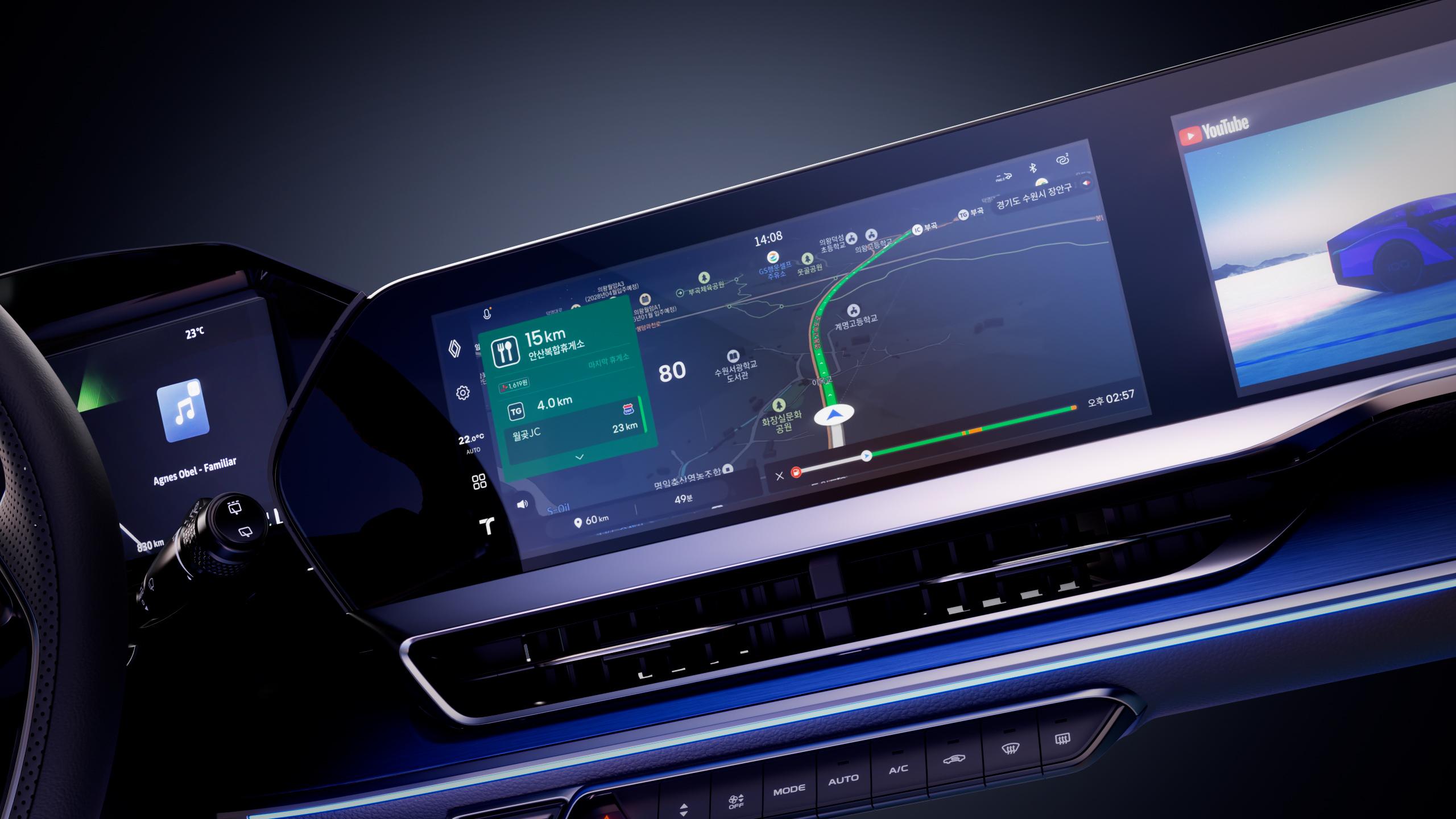 Renault Filante - pantallas entral