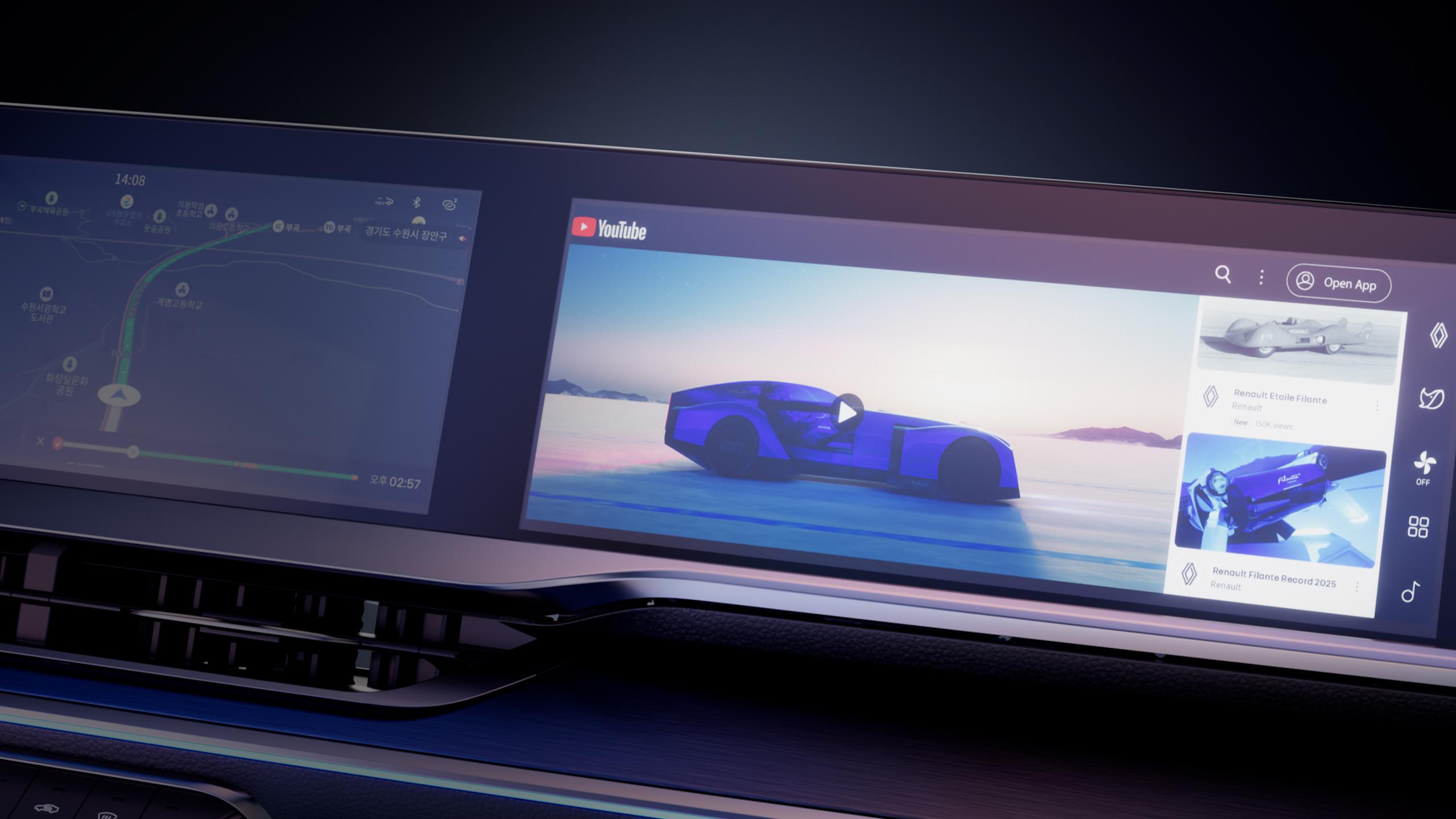 Renault Filante - pantallas para pasajeros